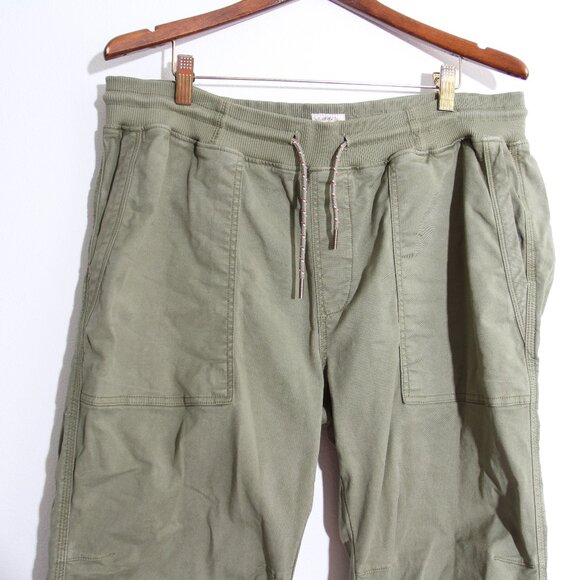 Faherty Field Joggers Pant Surplus Olive Green Tencel Cotton Size XL - Picture 3 of 14